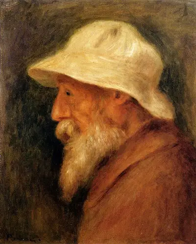 Self Portrait with a White Hat Pierre-Auguste Renoir